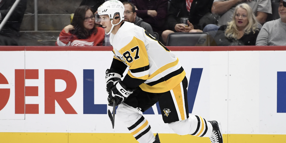 Sidney Crosby skates down the ice at LCA